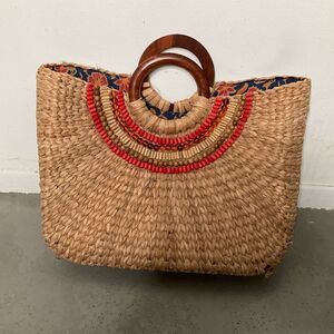 Nordstrom Beaded Straw Summer Bag